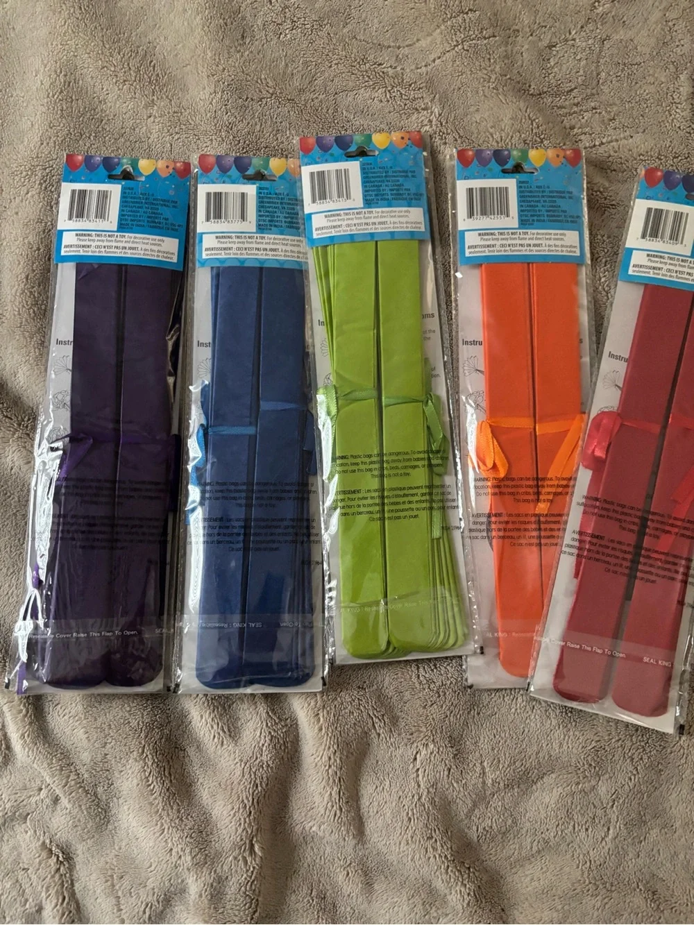 Tissue Pom Pom Party Decorations - Red, Orange, Lime, Navy & Purple